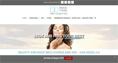 Desktop Screenshot of beautyandbodylounge.com