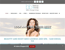 Tablet Screenshot of beautyandbodylounge.com